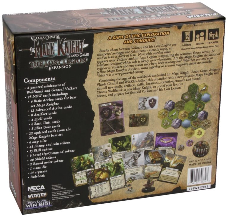 Mage Knight Board Game Expansion The Lost Legion Box Back Mage Knight Database